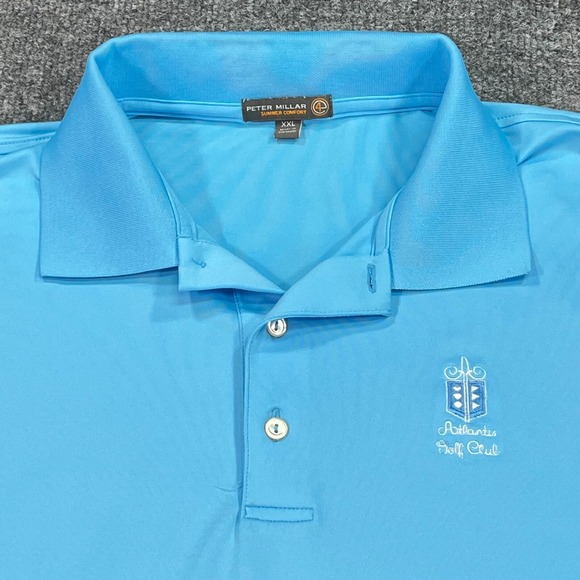 Peter Millar Other - Peter Millar Summer Comfort Shirt Mens XXL Blue Atlantis Golf Club Polo